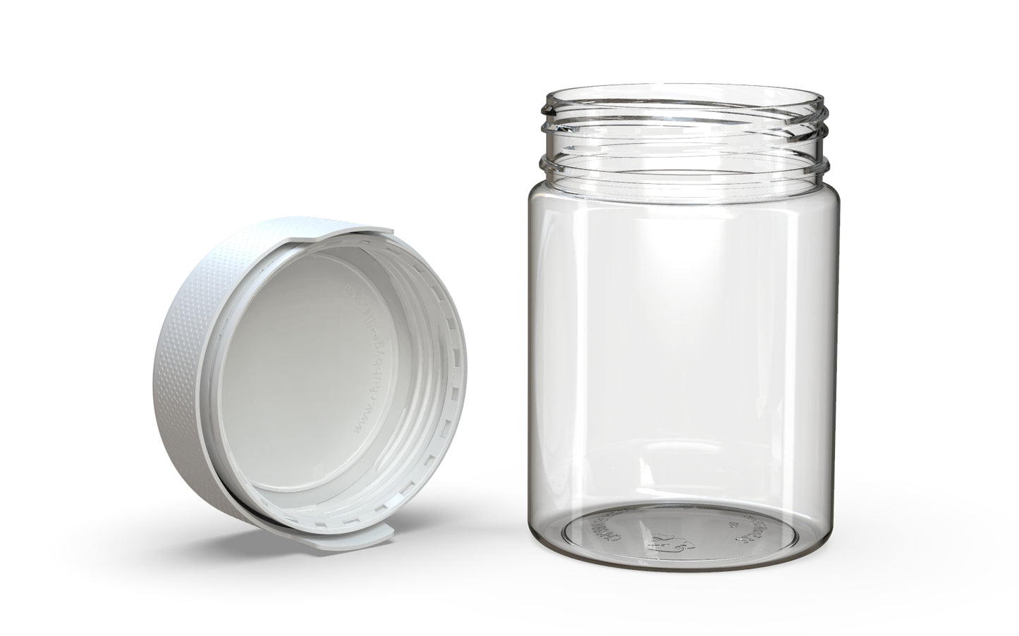 Chubby Gorilla|21.5oz Clear XL Container W/ Aviator CR White Cap