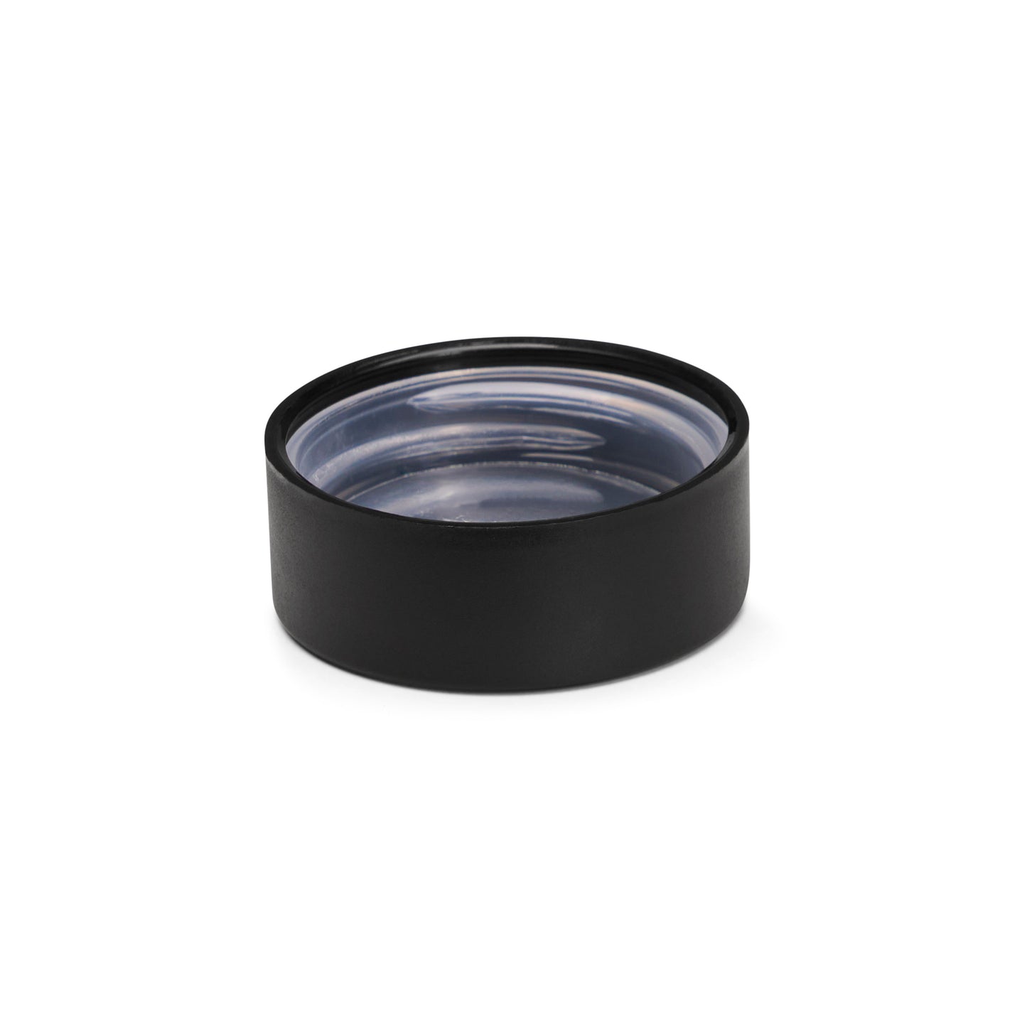 38mm Child Resistant Matte Black Caps w/ Foil Inliners
