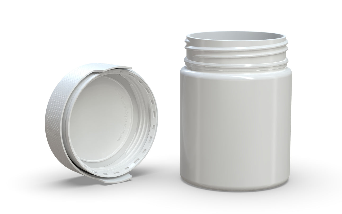 Chubby Gorilla|18.5oz White XL Container W/ Aviator CR White Cap