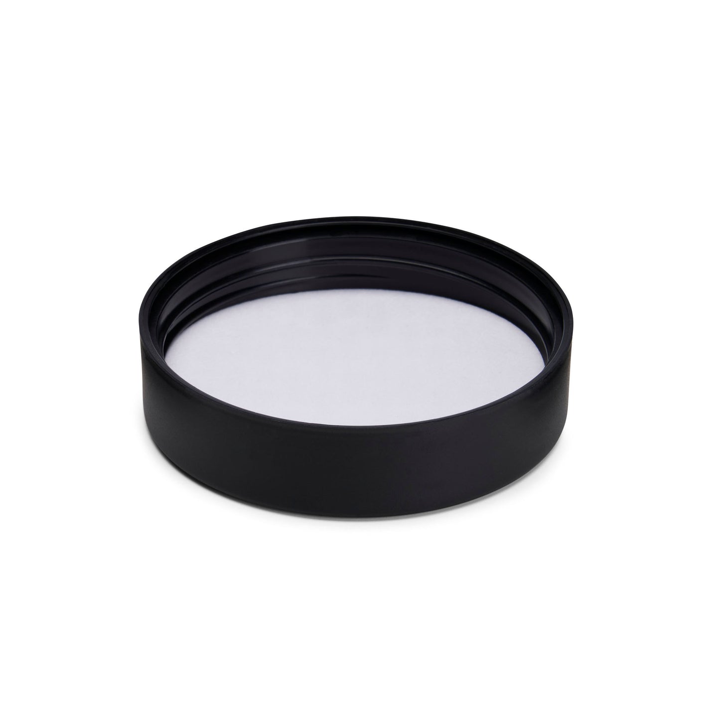 78mm Child Resistant Matte Black Caps w/ Pressure Sensitive Inliners