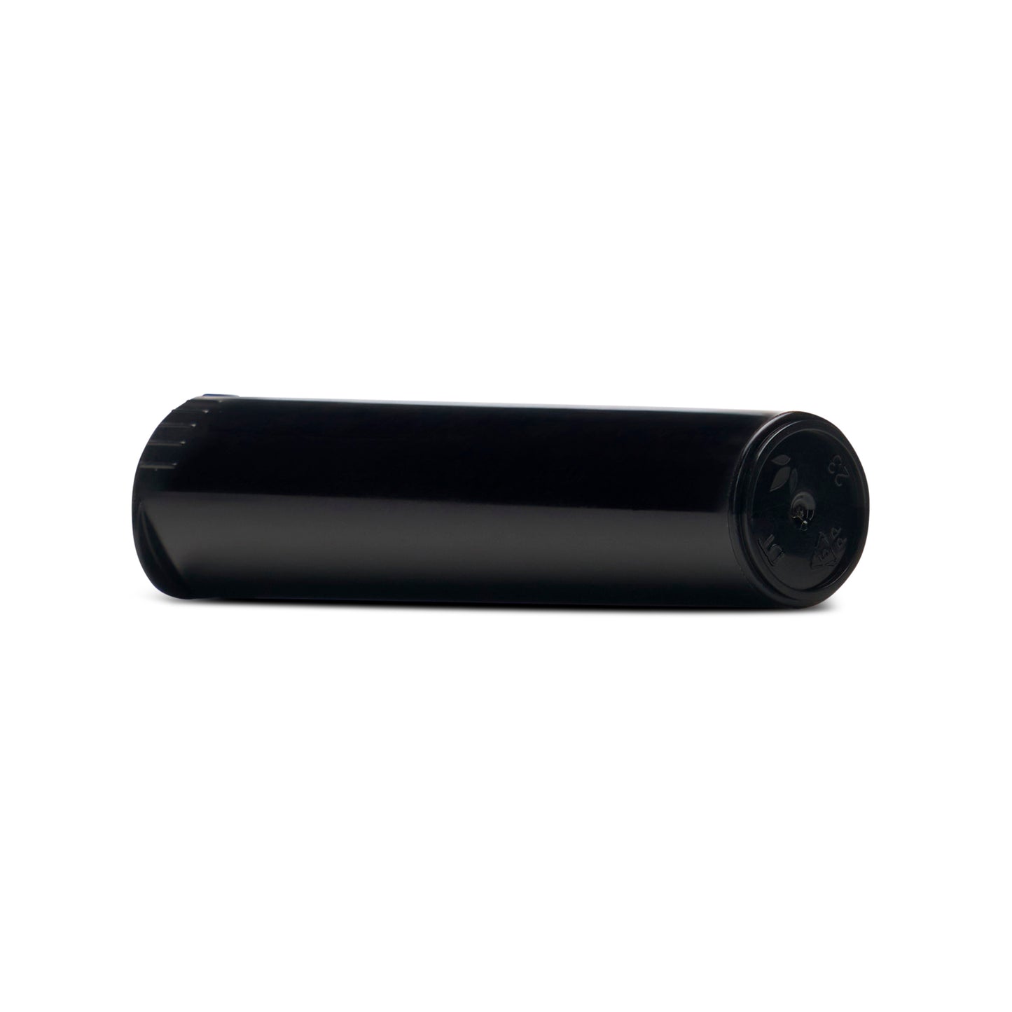 80mm Child Resistant Black Opaque Pop Top Plastic Pre-Roll Tubes
