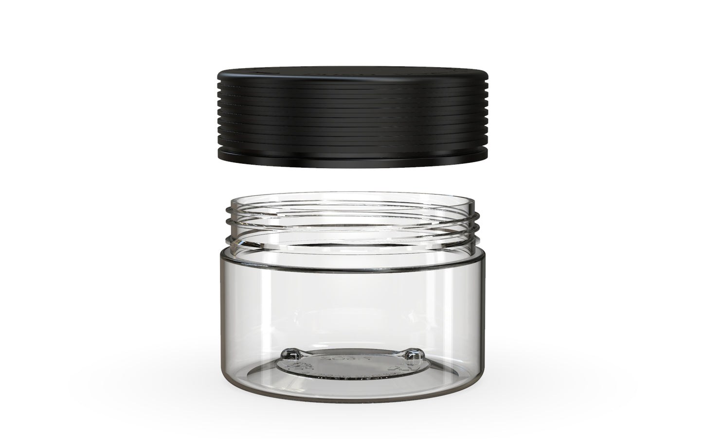 Chubby Gorilla|7.5oz Clear XL Jar W/ Spiral CR Black Cap