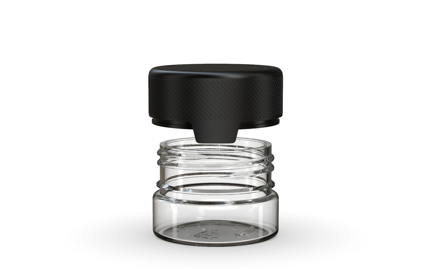Chubby Gorilla|1oz Clear Container W/ Aviator CR Black Cap