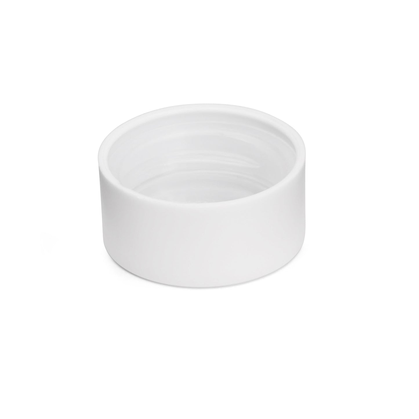28mm Child Resistant Matte White Caps w/ Foil Inliners
