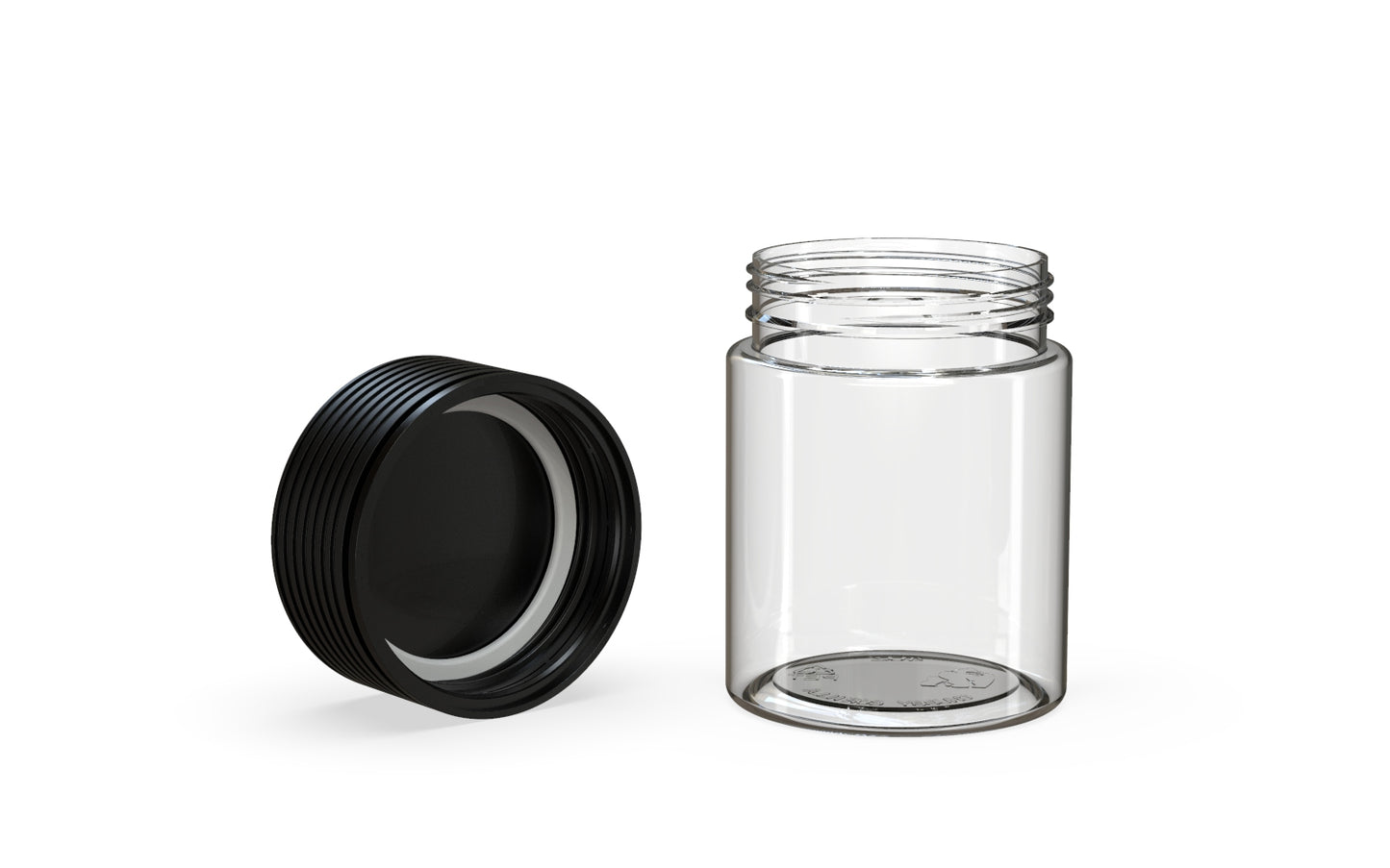 Chubby Gorilla|4oz Clear Jar W/ Spiral CR Black Cap