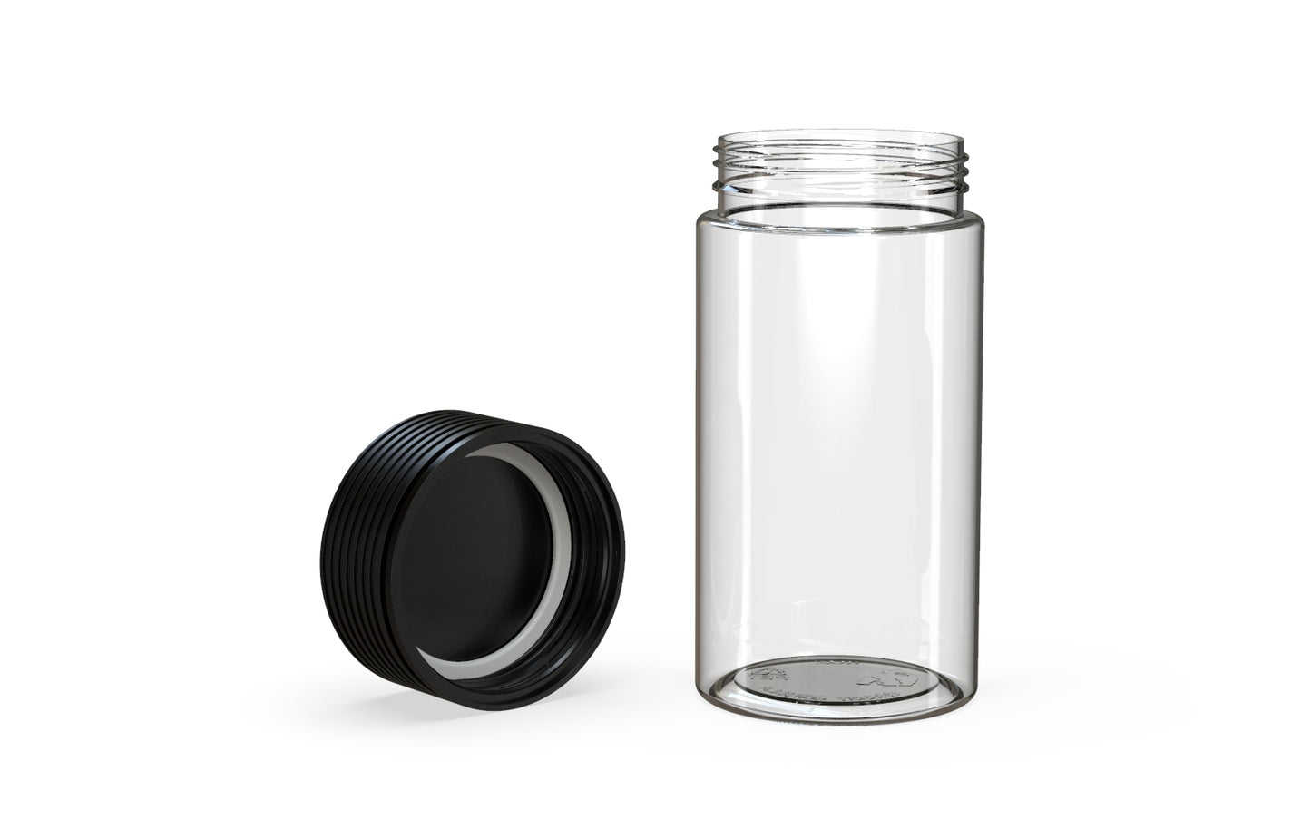 Chubby Gorilla|6oz Clear Jar W/ Spiral CR Black Cap