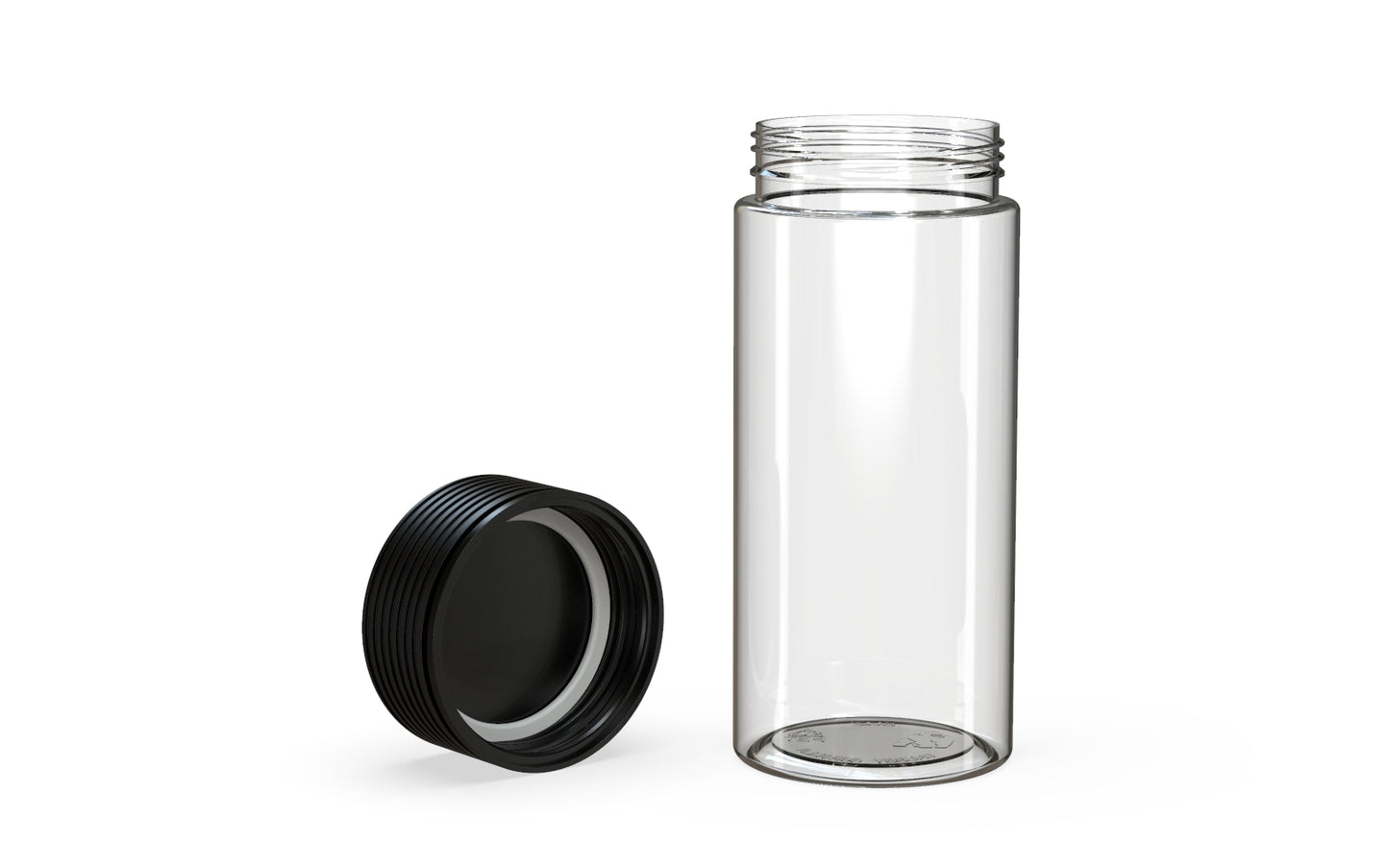 Chubby Gorilla|8oz Clear Jar W/ Spiral CR Black Cap