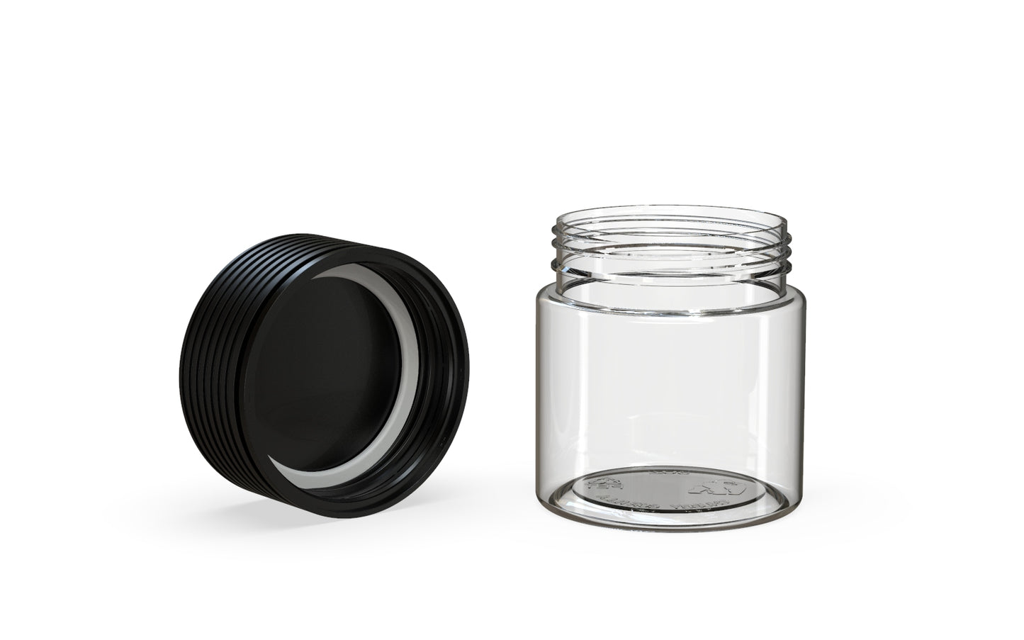 Chubby Gorilla|3oz Clear Jar W/ Spiral CR Black Cap