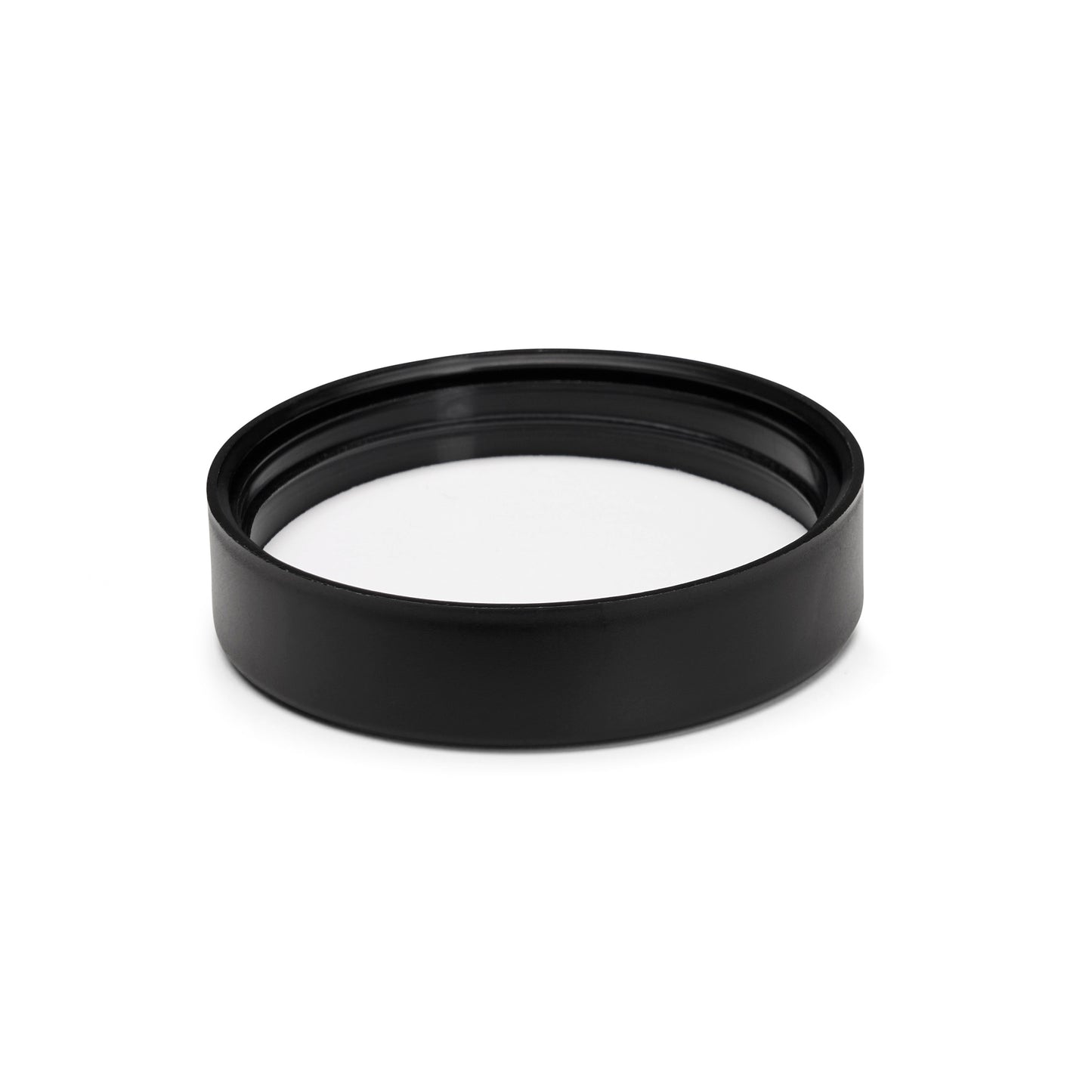 57mm Child Resistant Matte Black Caps w/ Pressure Sensitive Inliners