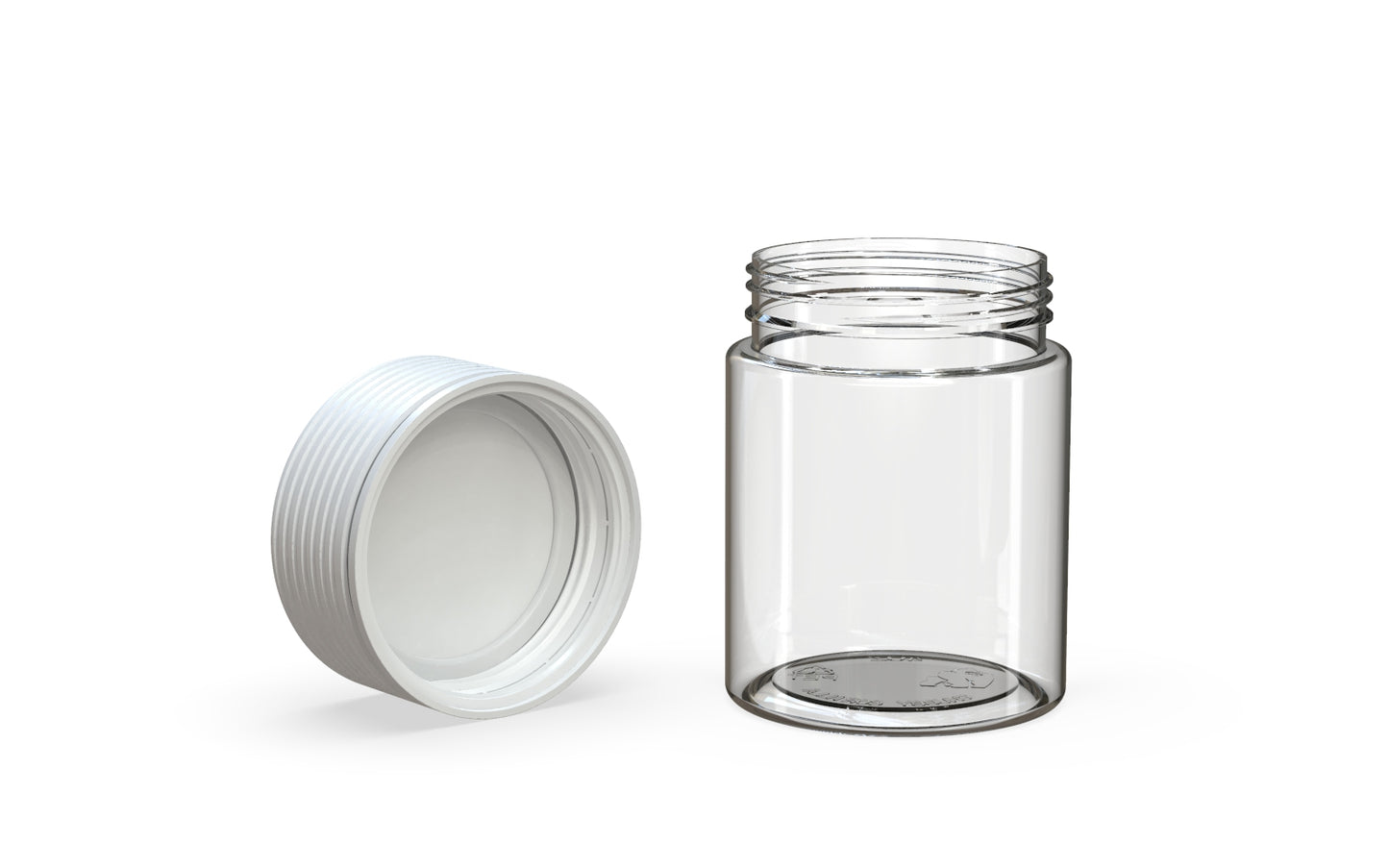 Chubby Gorilla|4oz Clear Jar W/ Spiral CR White Cap