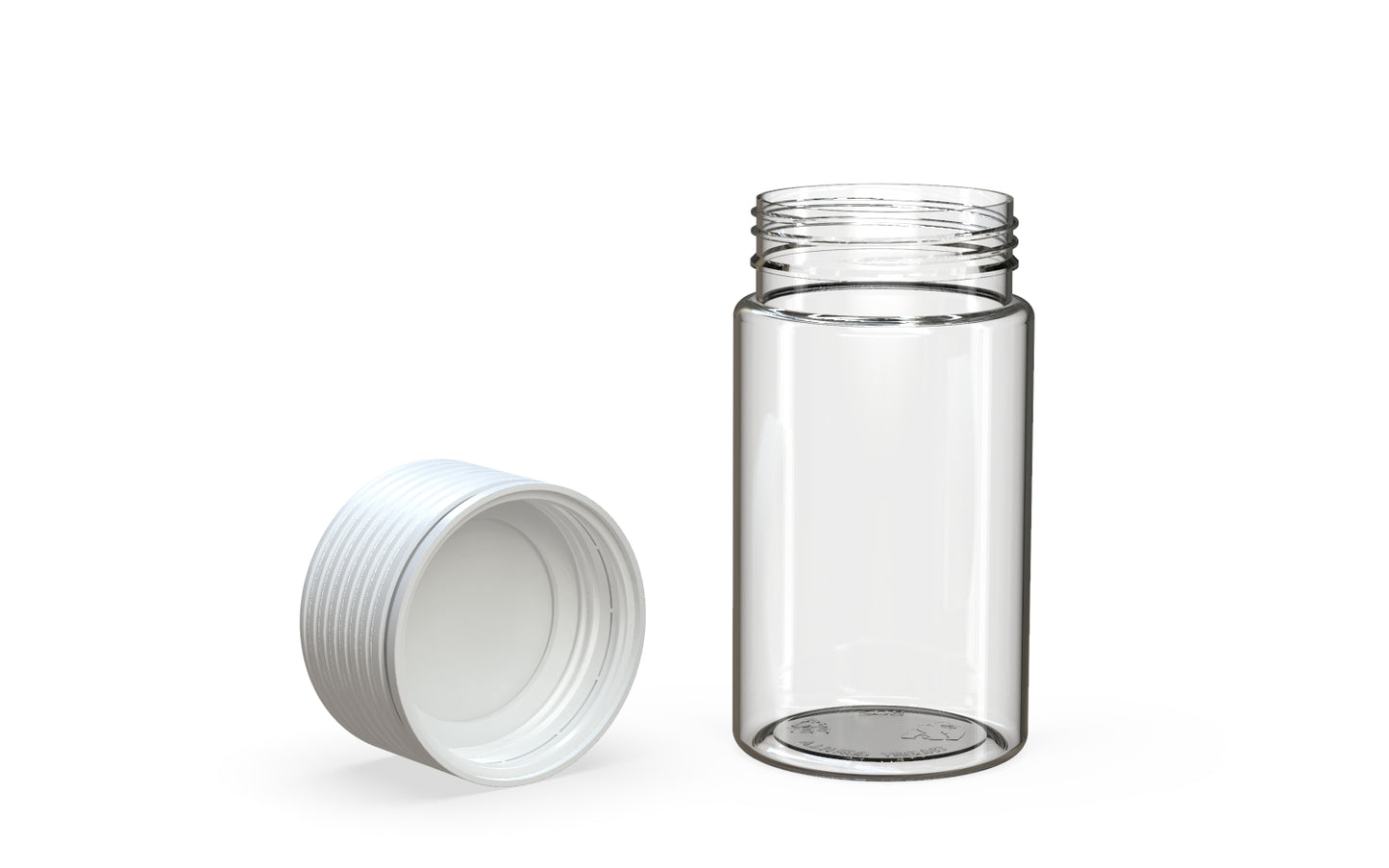 Chubby Gorilla|60mlm Clear Bottles W/ Spiral CR Black Cap