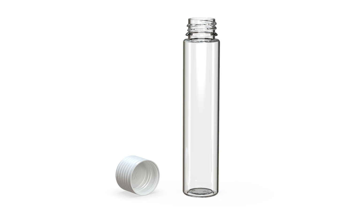 Chubby Gorilla|25x115mm Clear Tube W/ Spiral CR White Cap