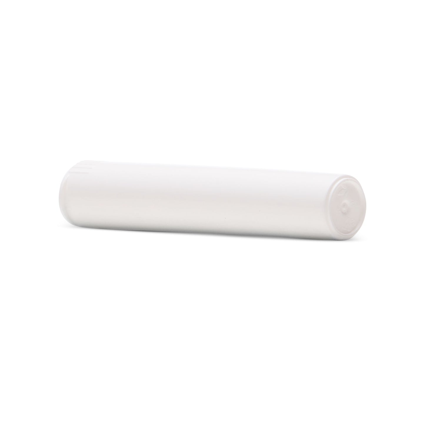 98mm Child Resistant White Opaque Pop Top Plastic Pre-Roll Tubes