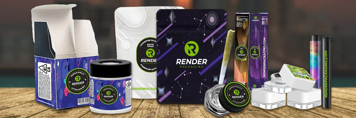 Custom branded packaging by Render