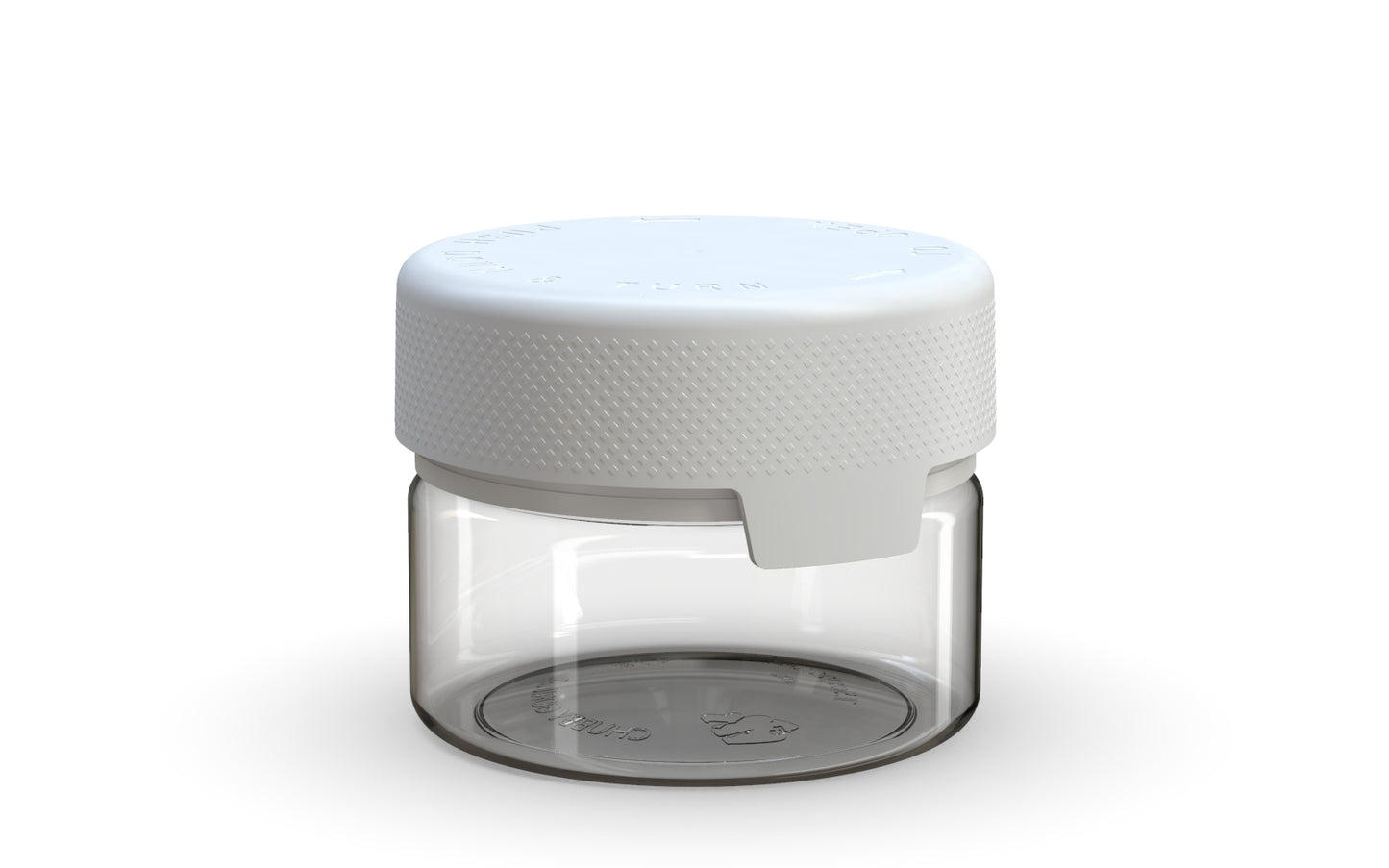 Chubby Gorilla|7.5oz Clear XL Container W/ Aviator CR White Cap