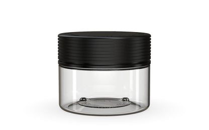 Chubby Gorilla|7.5oz Clear XL Jar W/ Spiral CR Black Cap