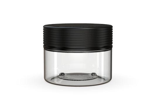 Chubby Gorilla|7.5oz Clear XL Jar W/ Spiral CR Black Cap