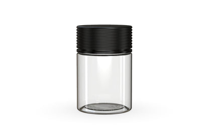 Chubby Gorilla|4oz Clear Jar W/ Spiral CR Black Cap
