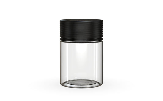 Chubby Gorilla|4oz Clear Jar W/ Spiral CR Black Cap