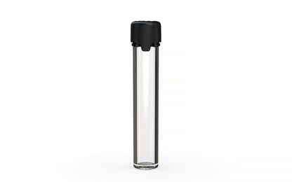 Chubby Gorilla|25x100mm Clear Flat Bottom Tube W/ Aviator CR Black Cap