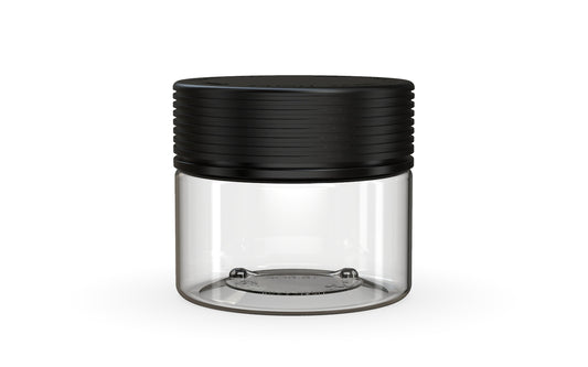 Chubby Gorilla|10oz Clear XL Jar W/ Spiral CR Black Cap