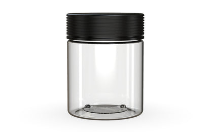 Chubby Gorilla|18.5oz Clear XL Jar W/ Spiral CR Black Cap