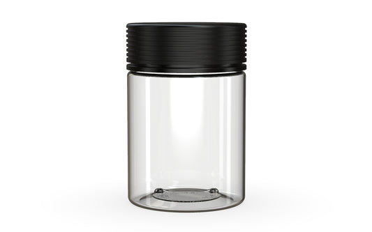 Chubby Gorilla|21.5oz Clear XL Jar W/ Spiral CR Black Cap