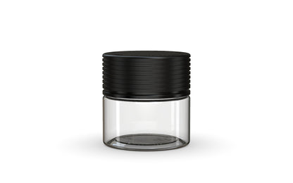Chubby Gorilla|2oz Clear Jar W/ Spiral CR Black Cap