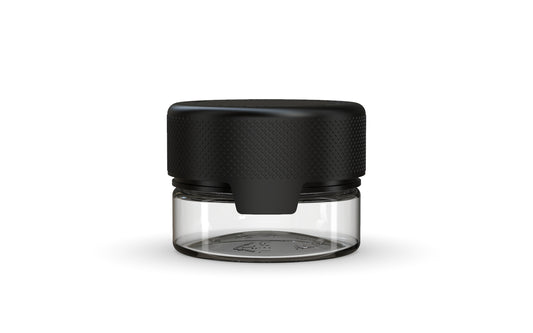 Chubby Gorilla|1oz Clear Container W/ Aviator CR Black Cap