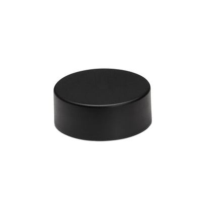 38mm Child Resistant Matte Black Caps w/ Pressure Sensitive Inliners