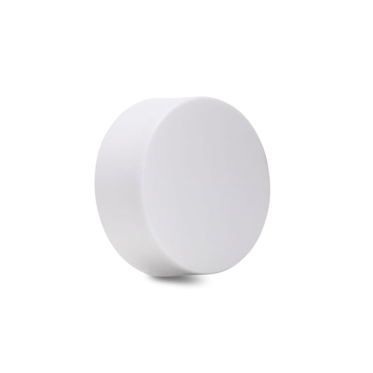 38mm Child Resistant Matte White Caps w/ Foil Inliners