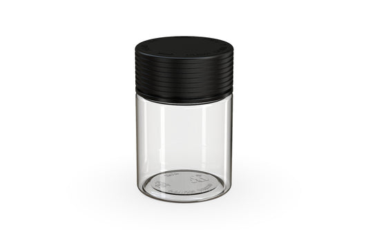 Chubby Gorilla|4oz Clear Jar W/ Spiral CR Black Cap