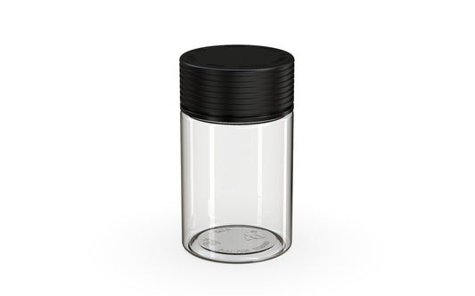 Chubby Gorilla|5oz Clear Jar W/ Spiral CR Black Cap