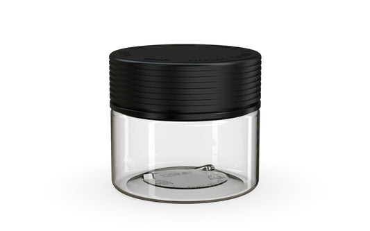 Chubby Gorilla|10oz Clear XL Jar W/ Spiral CR Black Cap