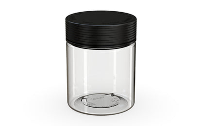 Chubby Gorilla|18.5oz Clear XL Jar W/ Spiral CR Black Cap