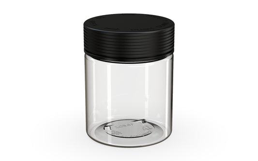 Chubby Gorilla|18.5oz Clear XL Jar W/ Spiral CR Black Cap