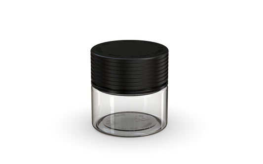 Chubby Gorilla|2oz Clear Jar W/ Spiral CR Black Cap