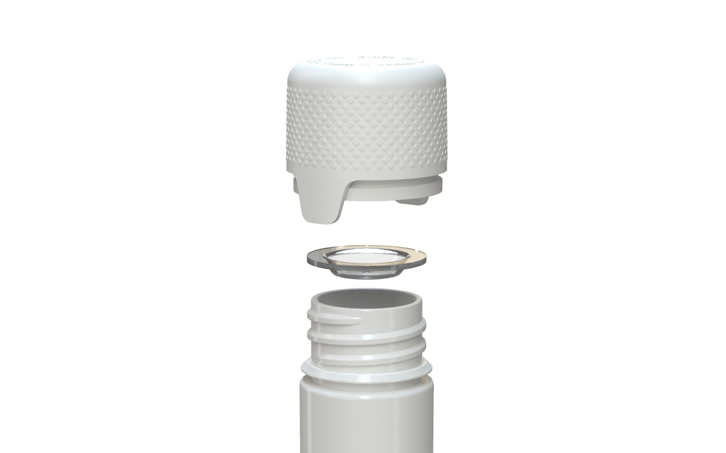 Chubby Gorilla|25x100mm White Flat Bottom Tube W/ Aviator CR White Cap