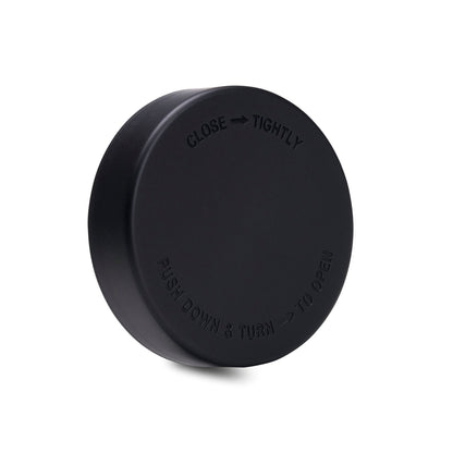 78mm Child Resistant Matte Black Caps w/ Pressure Sensitive Inliners