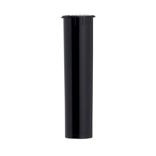 80mm Child Resistant Black Opaque Pop Top Plastic Pre-Roll Tubes