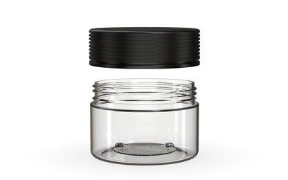 Chubby Gorilla|7.5oz Clear XL Jar W/ Spiral CR Black Cap