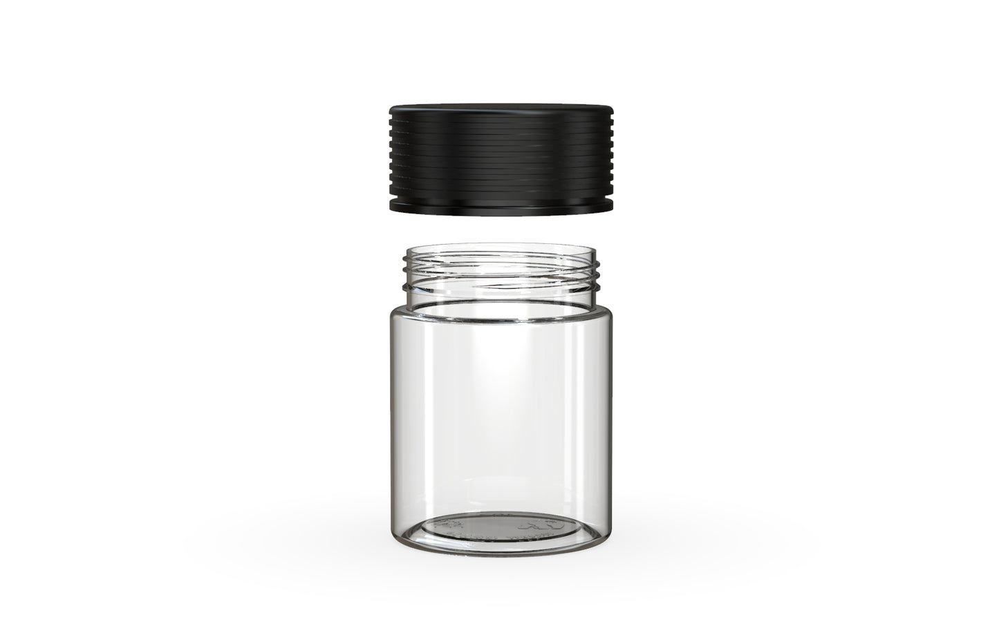 Chubby Gorilla|4oz Clear Jar W/ Spiral CR Black Cap