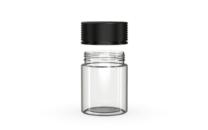 Chubby Gorilla|4oz Clear Jar W/ Spiral CR Black Cap
