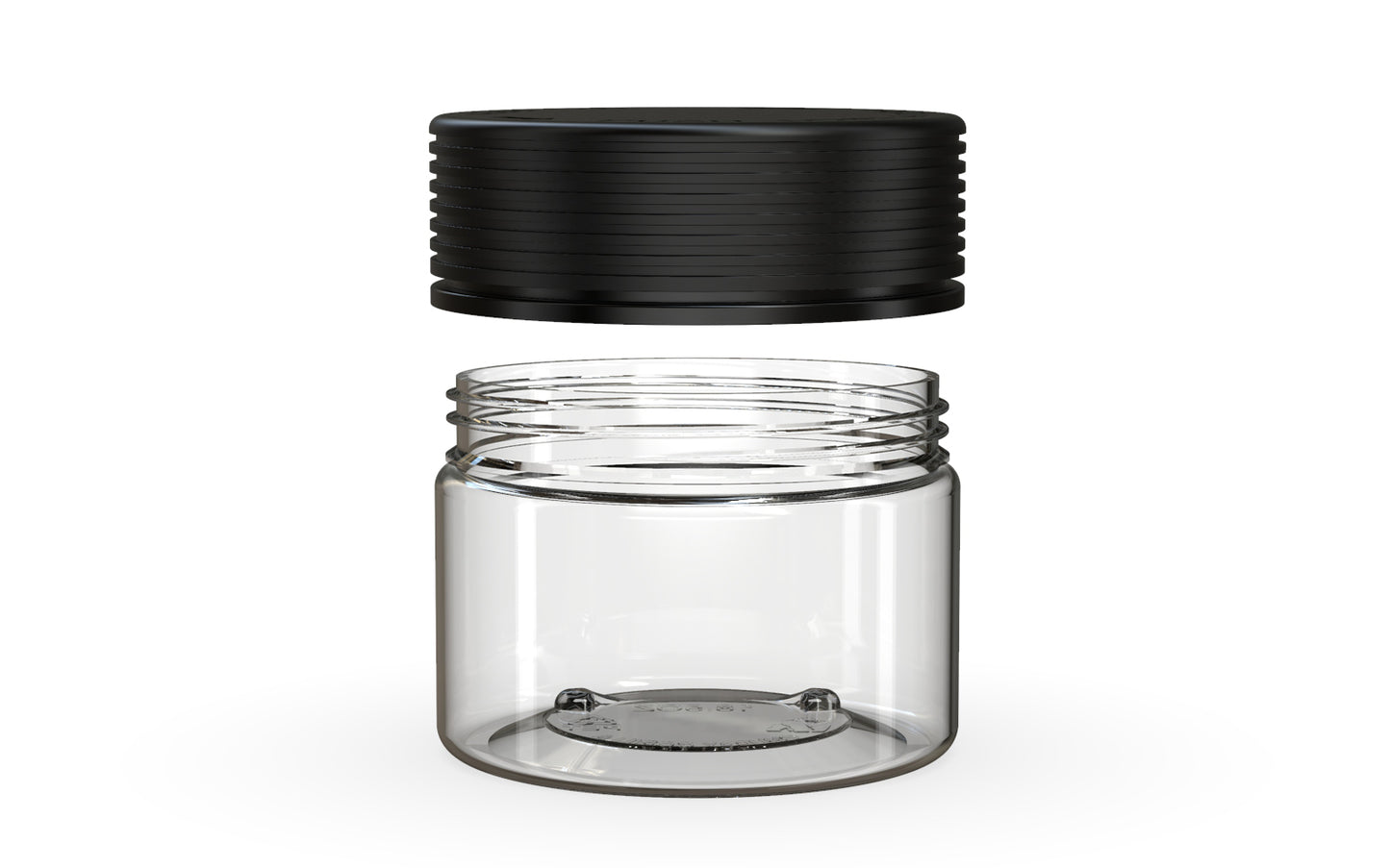 Chubby Gorilla|10oz Clear XL Jar W/ Spiral CR Black Cap