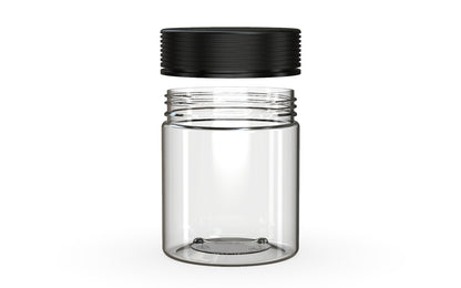 Chubby Gorilla|18.5oz Clear XL Jar W/ Spiral CR Black Cap