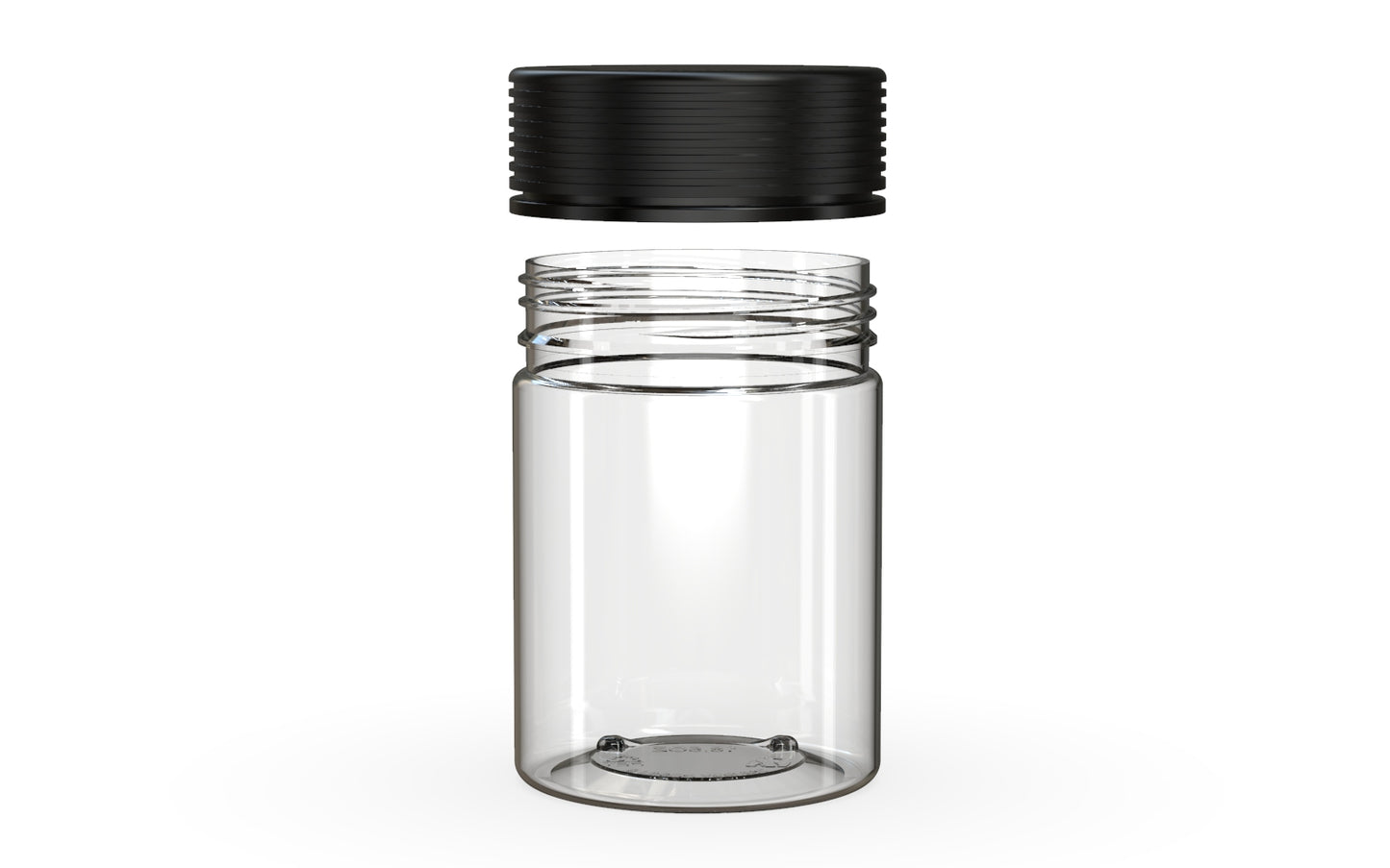 Chubby Gorilla|21.5oz Clear XL Jar W/ Spiral CR Black Cap