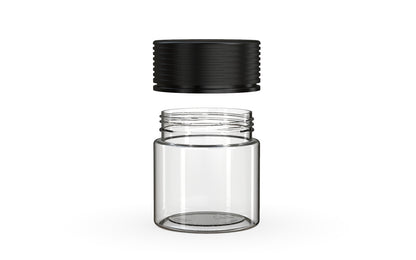 Chubby Gorilla|3oz Clear Jar W/ Spiral CR Black Cap