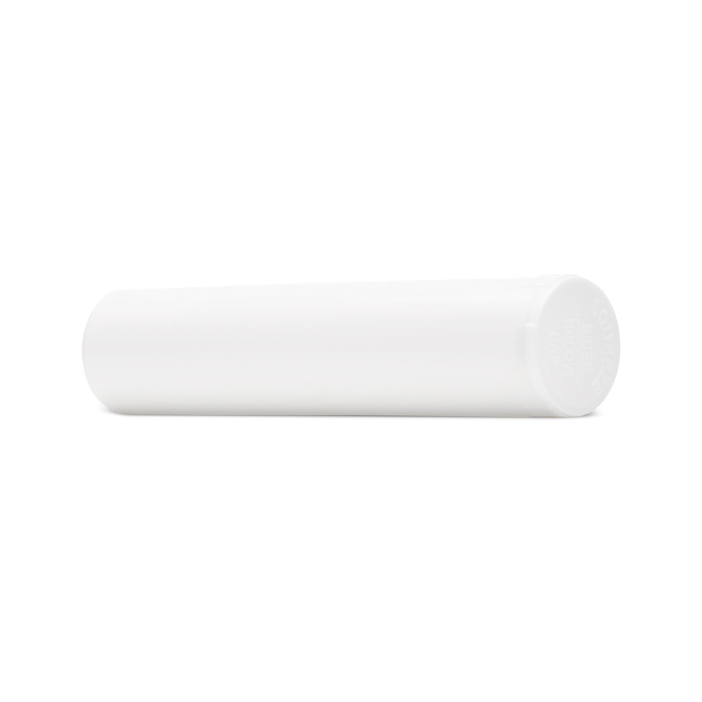 80mm Child Resistant White Opaque Pop Top Plastic Pre-Roll Tubes