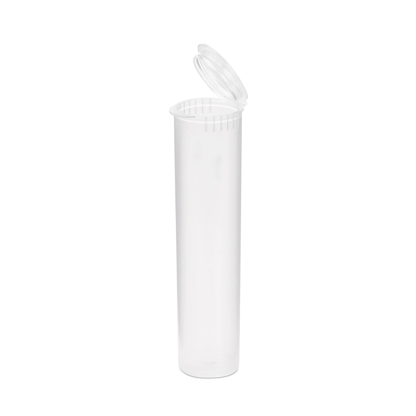 80mm Child Resistant  Clear Pop Top Plastic Pre-Roll Tubes