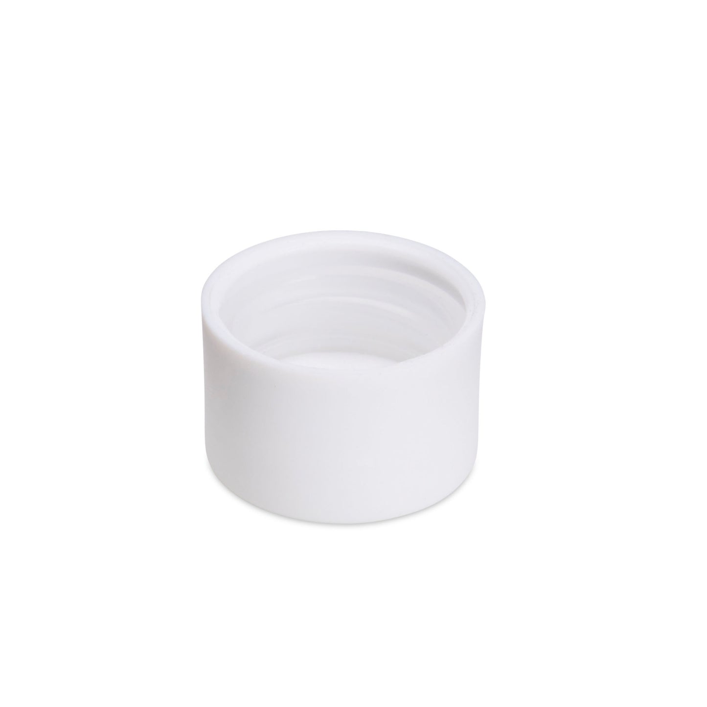 18mm Child Resistant Matte White  Caps w/ Pressure Sensitive Inliners